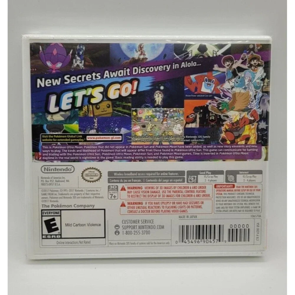Pokemon Ultra Moon (Nintendo 3DS, 2017) BRAND NEW SEALED / US Version